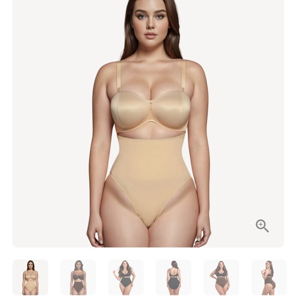 the comfyco Other - High-Waist Nude Shapewear - Black and Beige